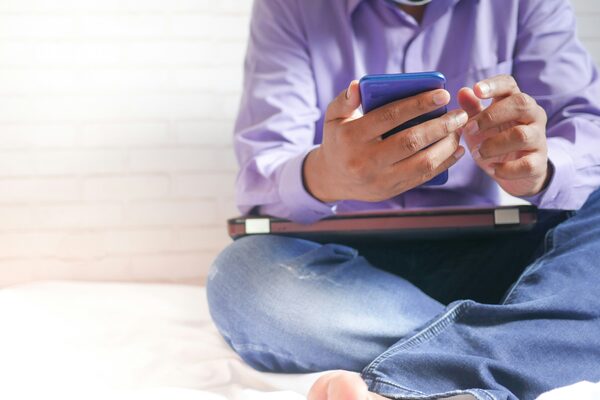 Reaching out by phone to schedule a therapy session